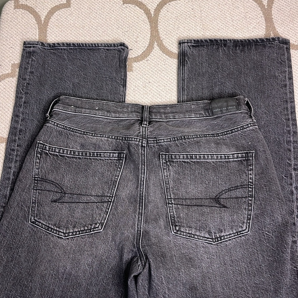 American Eagle Outfitters 90’s bootcut distressed black jeans, 8 short - Picture 3 of 13
